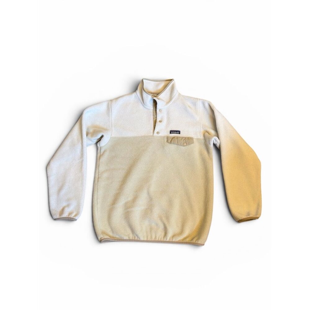 Patagonia Synchilla Snap-T Fleece Cream Colorblock Large